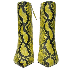 Gelbe Lederstiefeletten