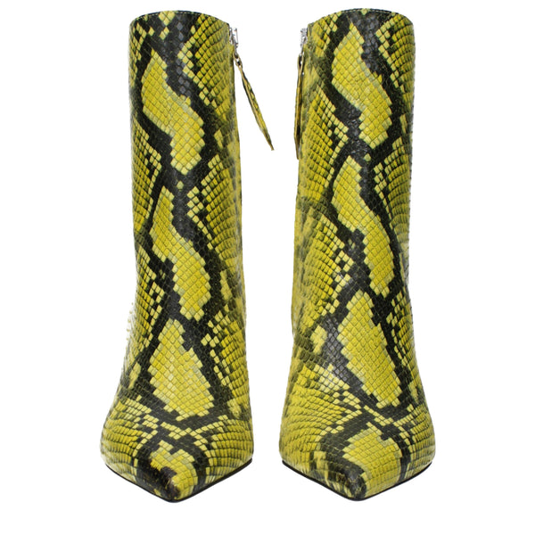 Gelbe Lederstiefeletten