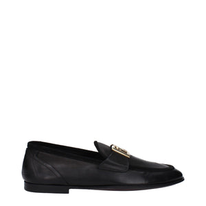 Schwarze Leder Slipper