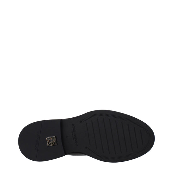 Schwarze Lederstiefeletten