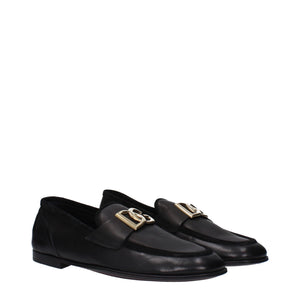 Schwarze Leder Slipper