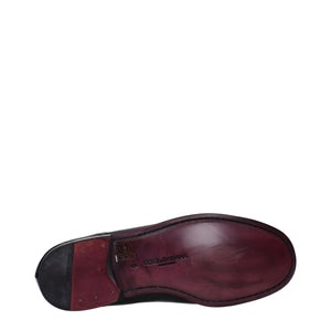 Schwarze Leder Slipper