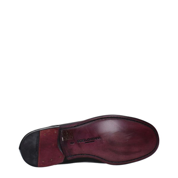 Schwarze Leder Slipper