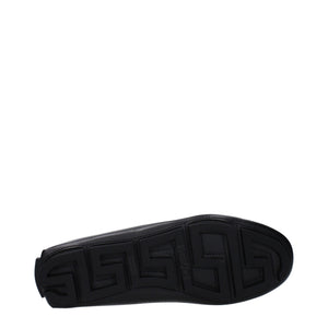 Schwarze Leder Slipper