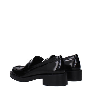 Schwarze Leder Slipper