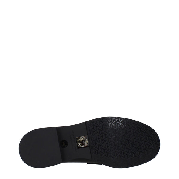 Schwarze Leder Slipper