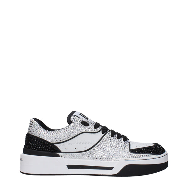 Weiße Leder-Sneaker mit niedrigem Schaft