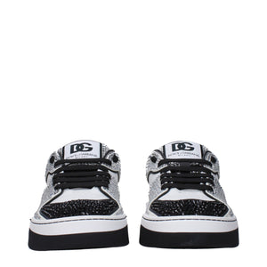 Weiße Leder-Sneaker mit niedrigem Schaft