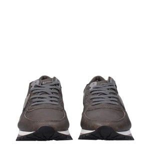 Graue Leder-Sneakers