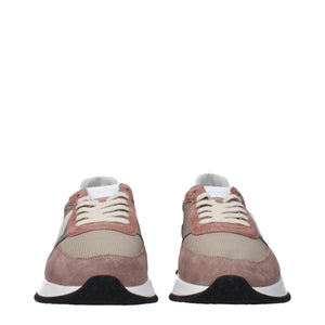 Beigefarbene Stoff-Sneaker mit niedrigem Schaft