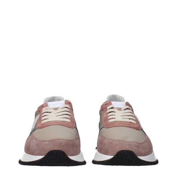 Beigefarbene Stoff-Sneaker mit niedrigem Schaft