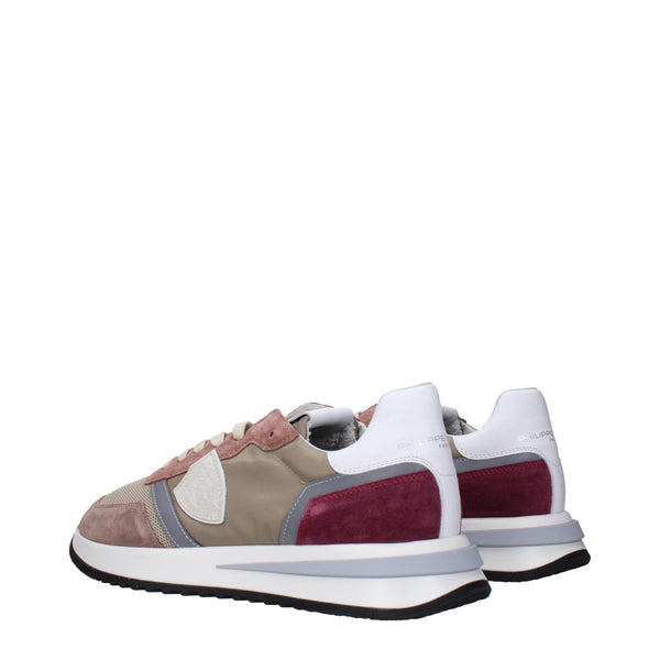 Beigefarbene Stoff-Sneaker mit niedrigem Schaft