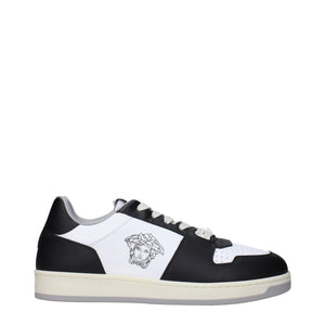 Weiße Leder-Sneaker mit niedrigem Schaft