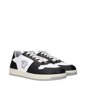 Weiße Leder-Sneaker mit niedrigem Schaft