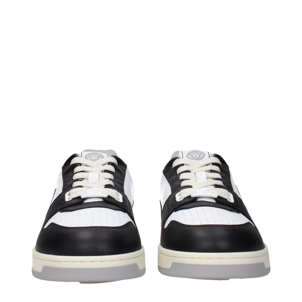Weiße Leder-Sneaker mit niedrigem Schaft