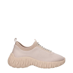 Beige Stoff Turnschuhe