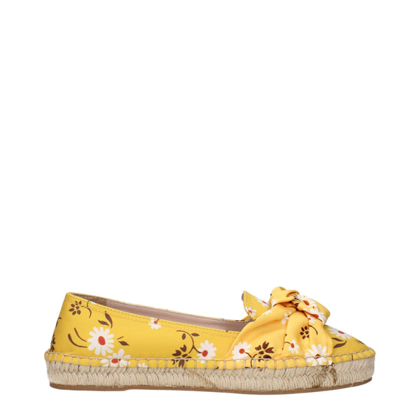 Espadrilles aus gelbem Stoff