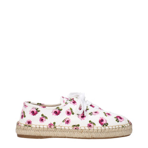 Espadrilles aus weißem Stoff