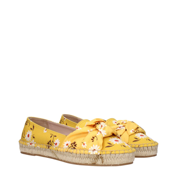 Espadrilles aus gelbem Stoff