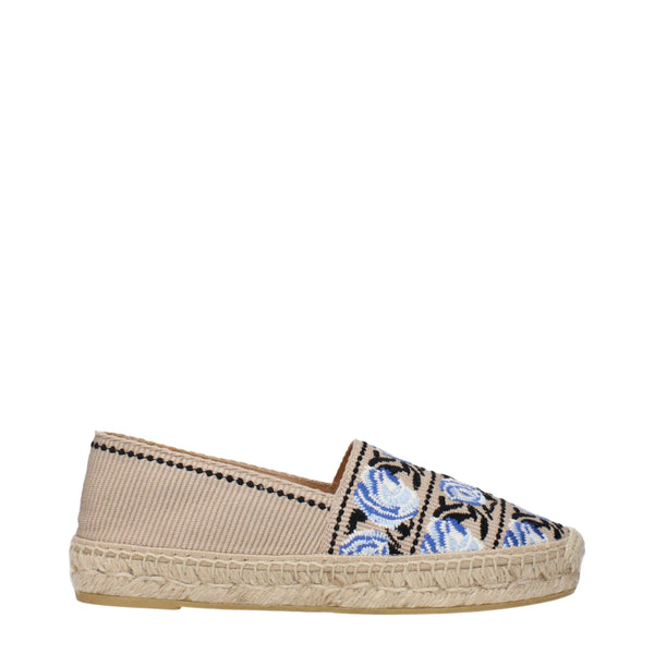 Espadrilles aus beigem Stoff
