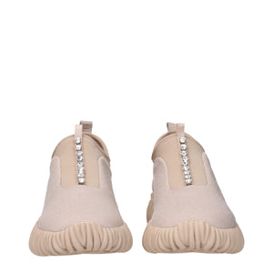 Beige Stoff Turnschuhe