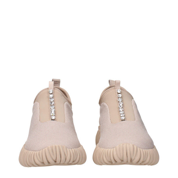 Beige Stoff Turnschuhe