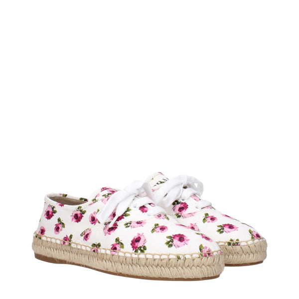 Espadrilles aus weißem Stoff