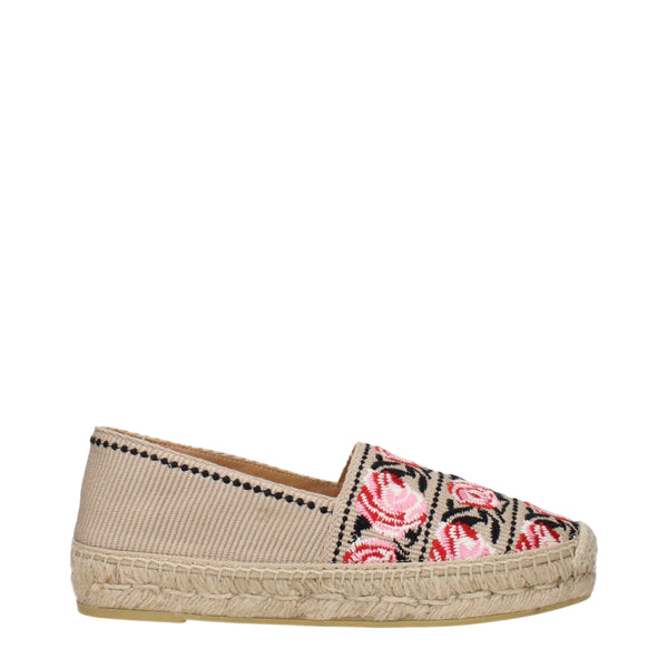 Espadrilles aus beigem Stoff