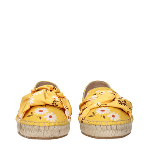Espadrilles aus gelbem Stoff