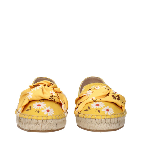 Espadrilles aus gelbem Stoff