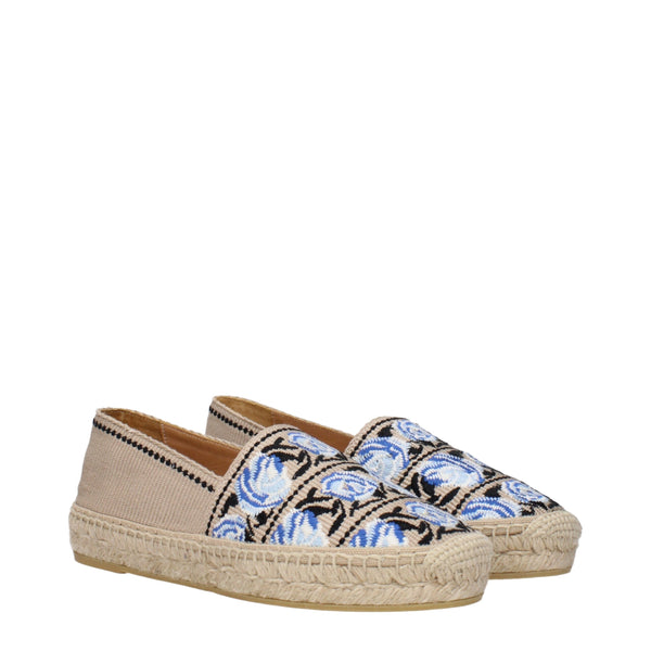Espadrilles aus beigem Stoff