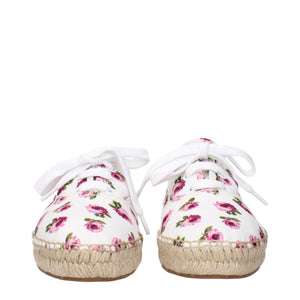 Espadrilles aus weißem Stoff