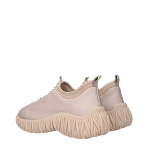 Beige Stoff Turnschuhe
