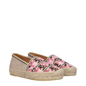 Espadrilles aus beigem Stoff