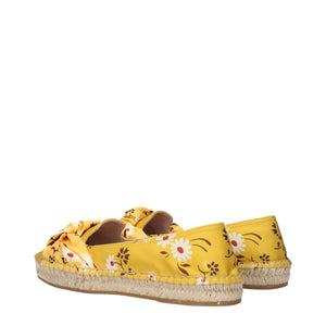 Espadrilles aus gelbem Stoff
