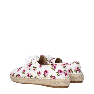 Espadrilles aus weißem Stoff
