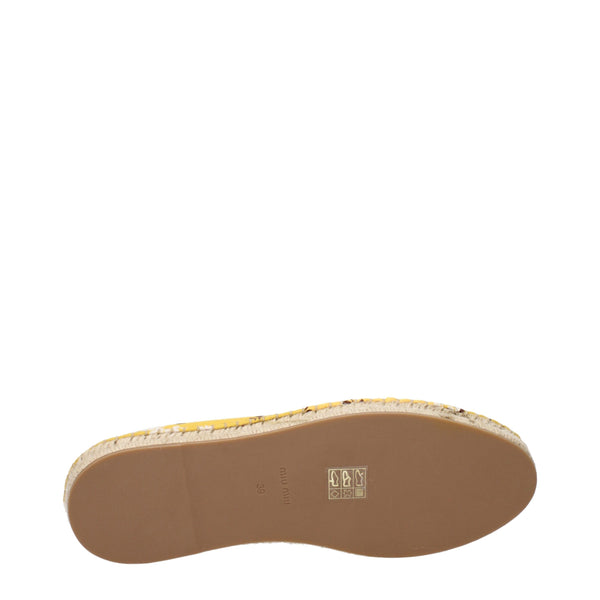 Espadrilles aus gelbem Stoff