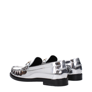Graue Leder Slipper