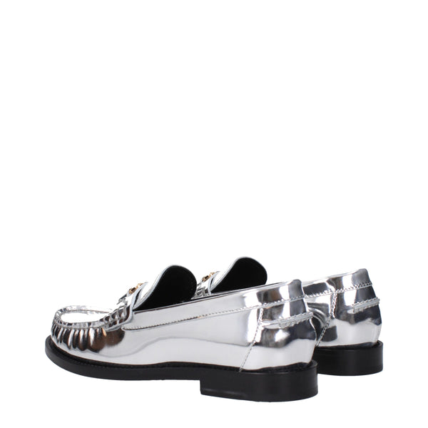 Graue Leder Slipper