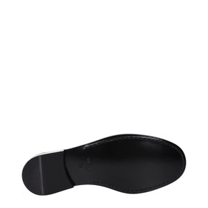 Graue Leder Slipper