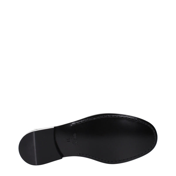 Graue Leder Slipper