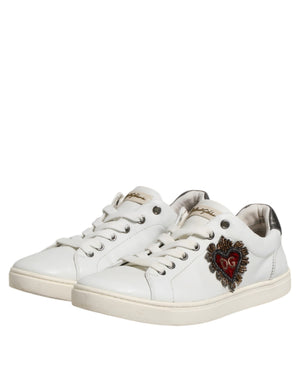 Weiß Silber Sacred Heart Männer Turnschuhe Schuhe