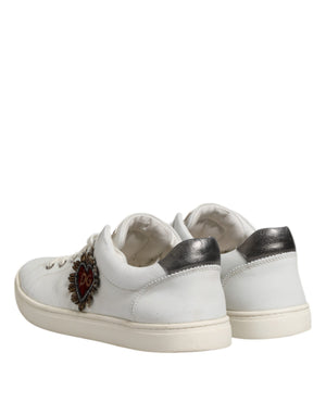 Weiß Silber Sacred Heart Männer Turnschuhe Schuhe
