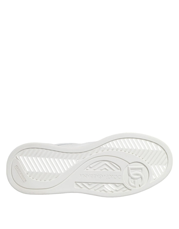 Weiß Miami Leder Low Top Turnschuhe Schuhe
