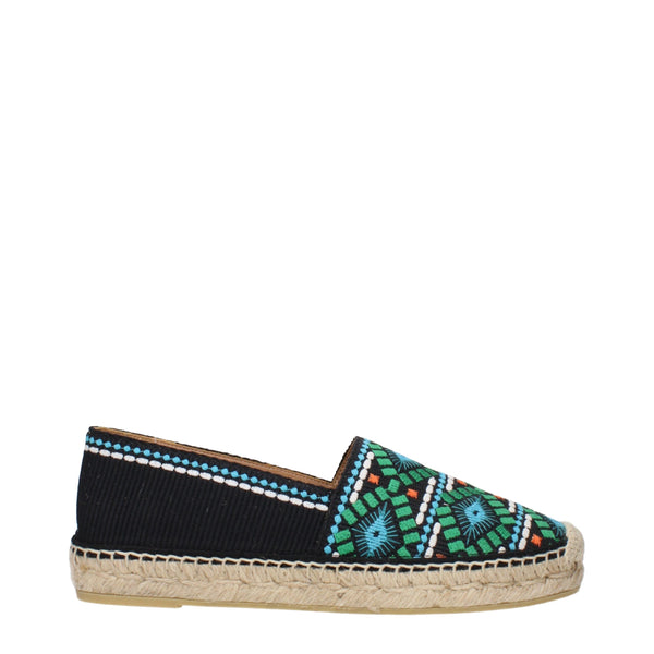 Espadrilles aus schwarzem Stoff