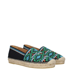 Espadrilles aus schwarzem Stoff