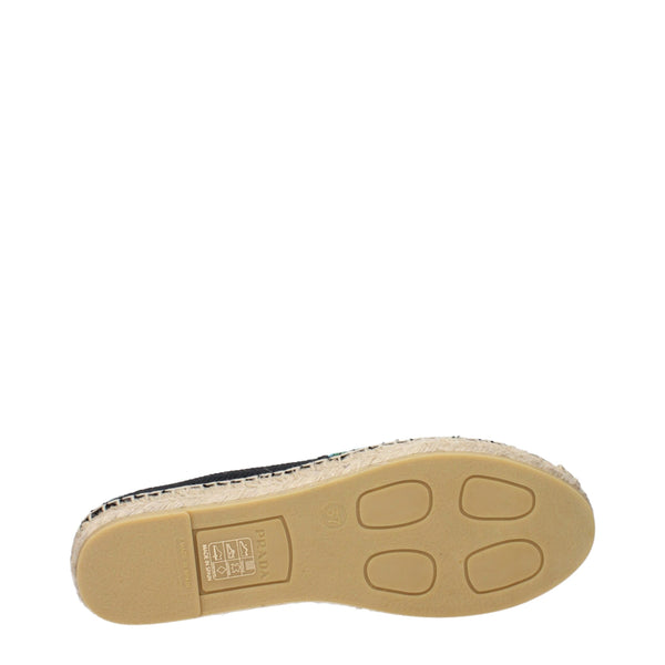 Espadrilles aus schwarzem Stoff