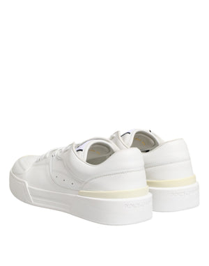 Weiß Miami Leder Low Top Turnschuhe Schuhe