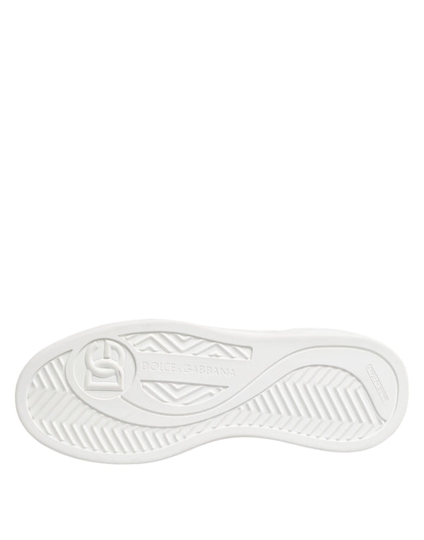 Weiß Miami Leder Low Top Turnschuhe Schuhe