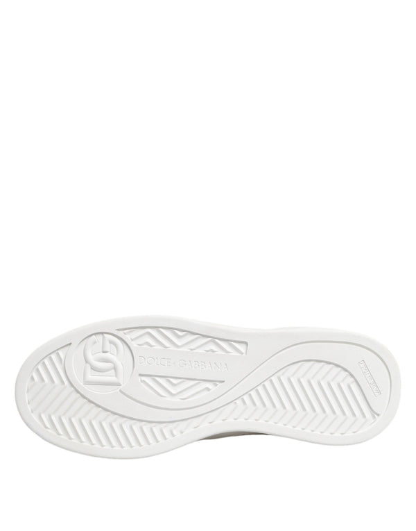 Weiß Miami Leder Low Top Turnschuhe Schuhe